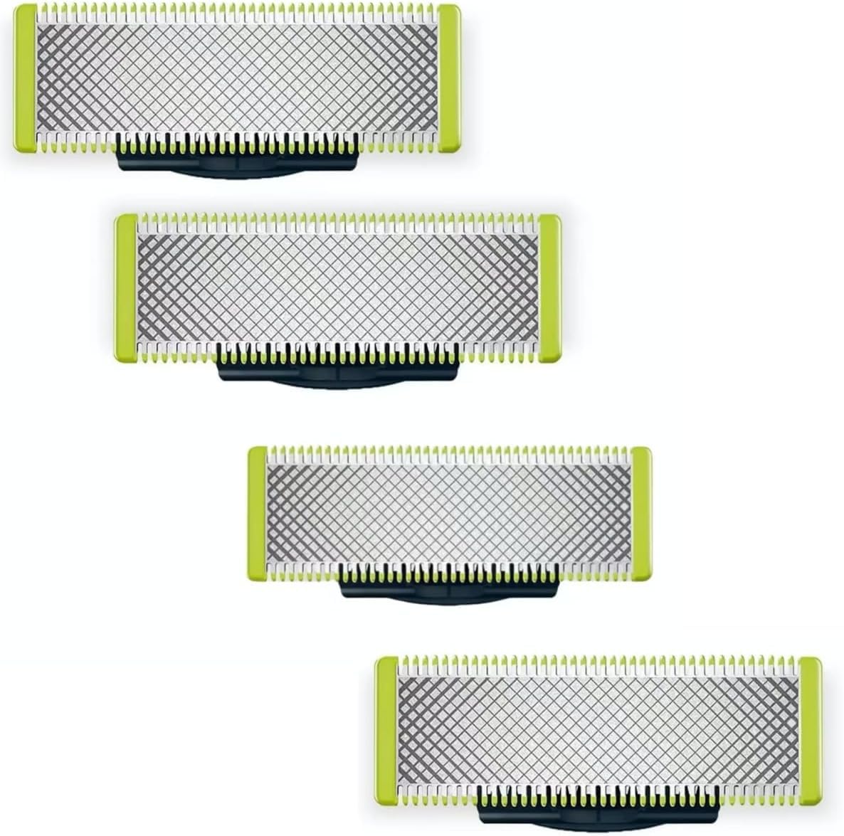 4 Pack Philips OneBlade Replacement Blades - Compatible with OneBlade Pro & All Models - Precision Trimming for Men's Facial & Body Hair - Perfect for Travel, Grooming & Daily Shaving