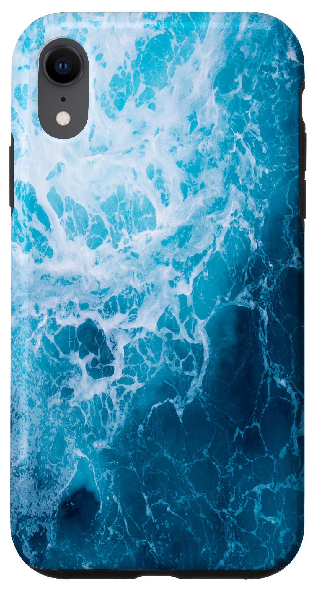 iPhone XR Case - Blue Ocean Waves Sea Turquoise Design | Slim Protective Phone Cover for iPhone XR | Perfect for Beach, Vacation & Outdoor Activities