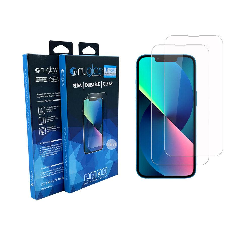 Nuglas Tempered Glass Screen Protector for iPhone 13 Pro Max & 14 Plus - 9H Hardness, HD Clear, Anti-Scratch, Bubble-Free Installation - Perfect for Daily Use, Gaming & Outdoor Activities