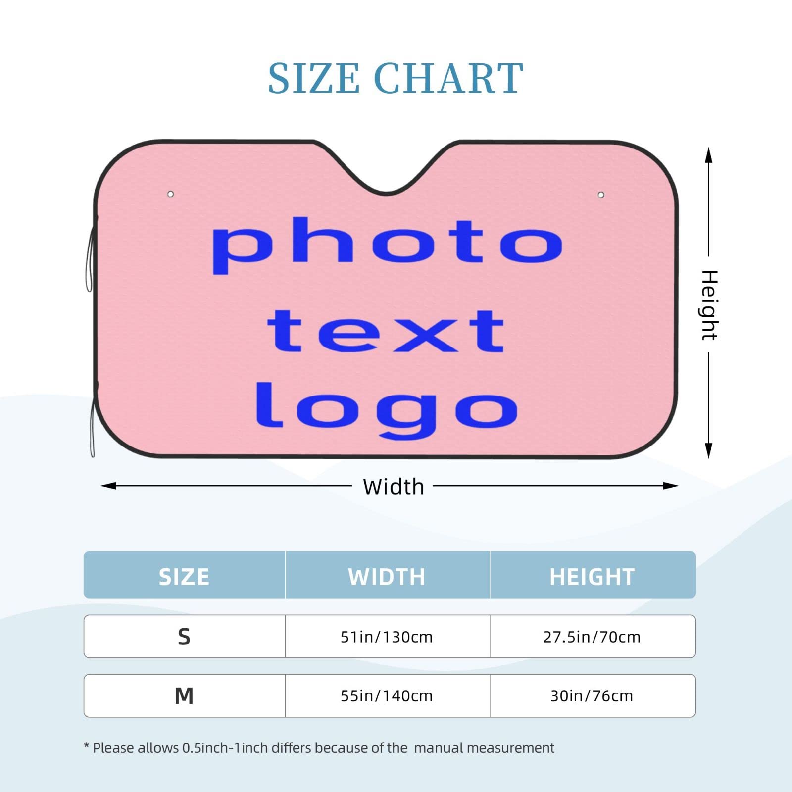 Custom Car Sun Visor with Personalized Image/Logo/Text - Foldable Windshield Sunshade for Cars, Trucks & SUVs | Perfect Gift for Drivers & Road Trips