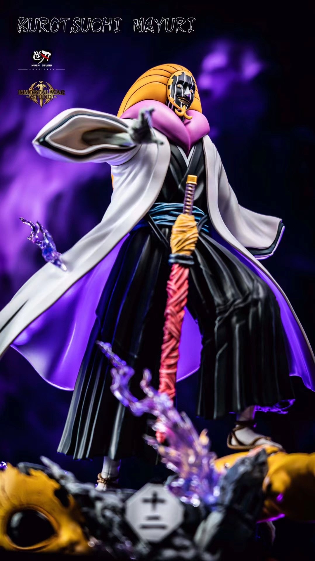 Niren x IW Studio Mayuri Kurotsuchi Bleach Blood War Arc Anime Figure - Collectible Action Figure for Anime Fans & Bleach Merchandise Collectors | Perfect for Display, Gifts, and Anime Conventions