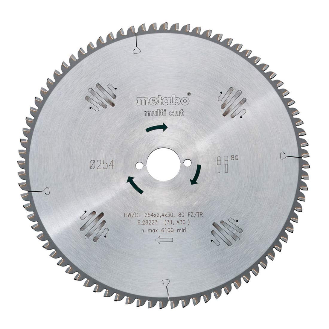 Metabo HW/CT 230mm x 30mm Circular Saw Blade with 60 Teeth & 5° Hook Angle (628085000) - Perfect for Woodworking, Carpentry & DIY Projects