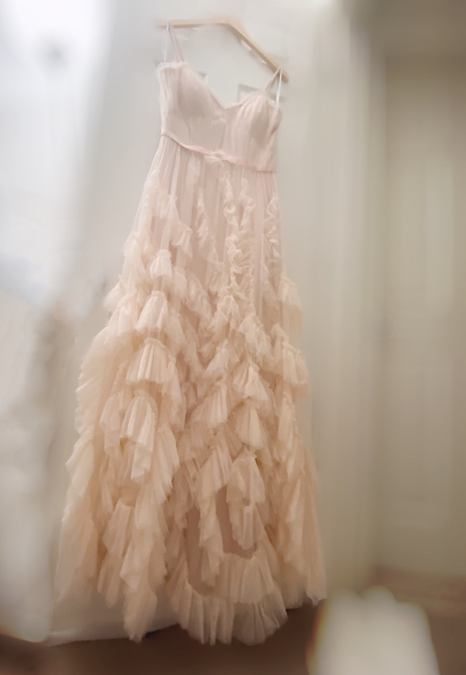 BHLDN Marchesa Notte Greer Gown - Elegant Blush Bridesmaid Dress for Weddings & Formal Events