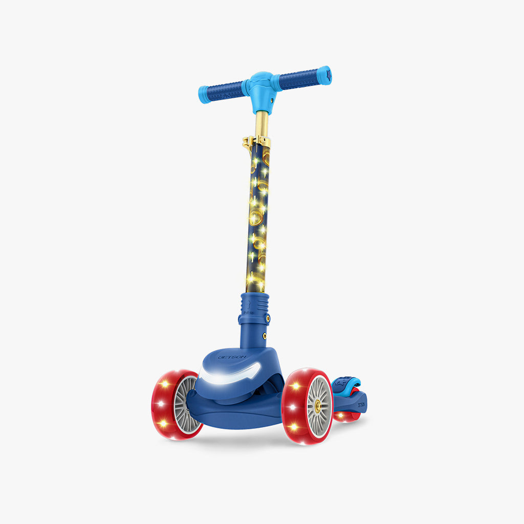 Best Sonic Lights & Sounds Kick Scooter for Kids - LED Flashing Wheels & Fun Sound Effects - Perfect for Outdoor Play, Commuting & Neighborhood Rides