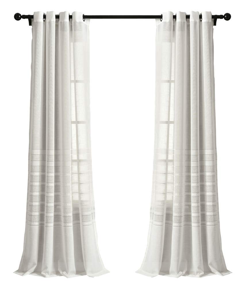 Lush Decor White Sheer Curtains 84x52