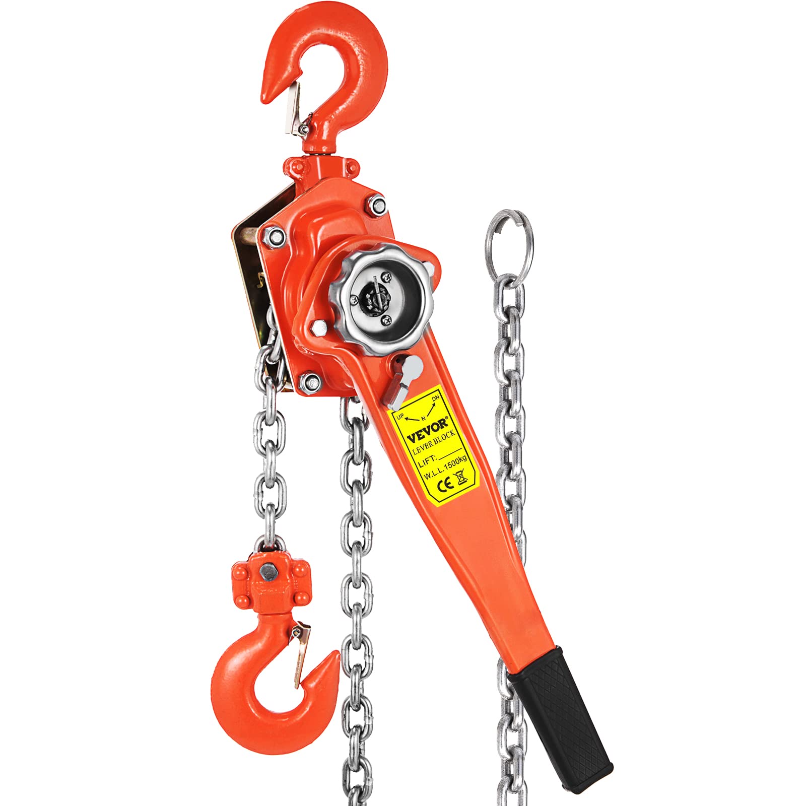 Happybuy 6600 lbs Manual Lever Chain Hoist - 3 Ton Capacity, 10ft Chain, 5/16