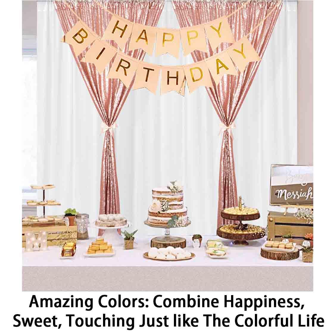 ShinyBeauty 4x8FT Blush Sequin Fabric Backdrop - Glitter Photo Studio Background for Christmas, Birthday Parties, Baby Showers & Events - Perfect for Photography, Videography & Social Media Content Creation