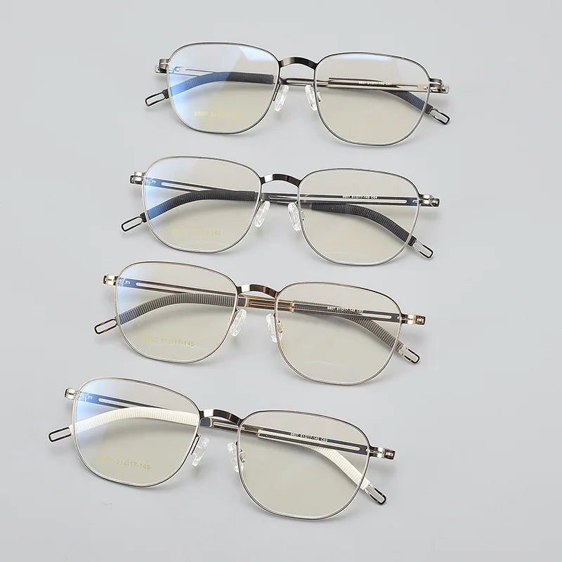 Black Stainless Steel Square Eyeglasses for Women - Full Rim Frame BM6607 | Stylish & Durable Glasses for Work, Reading & Fashion Accessories