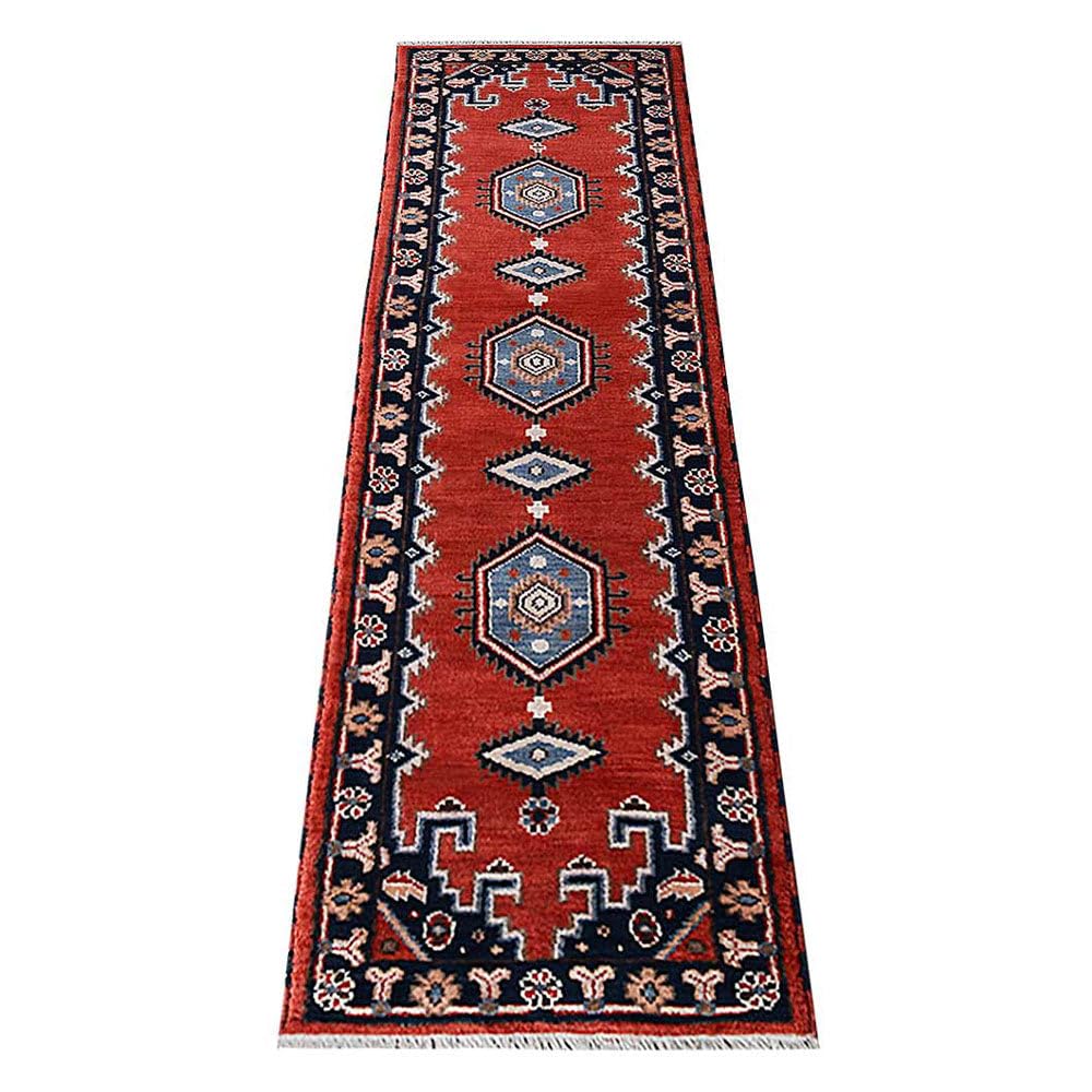 Handmade Eco-Friendly Wool & Silk Oriental Runner Rug 2'6