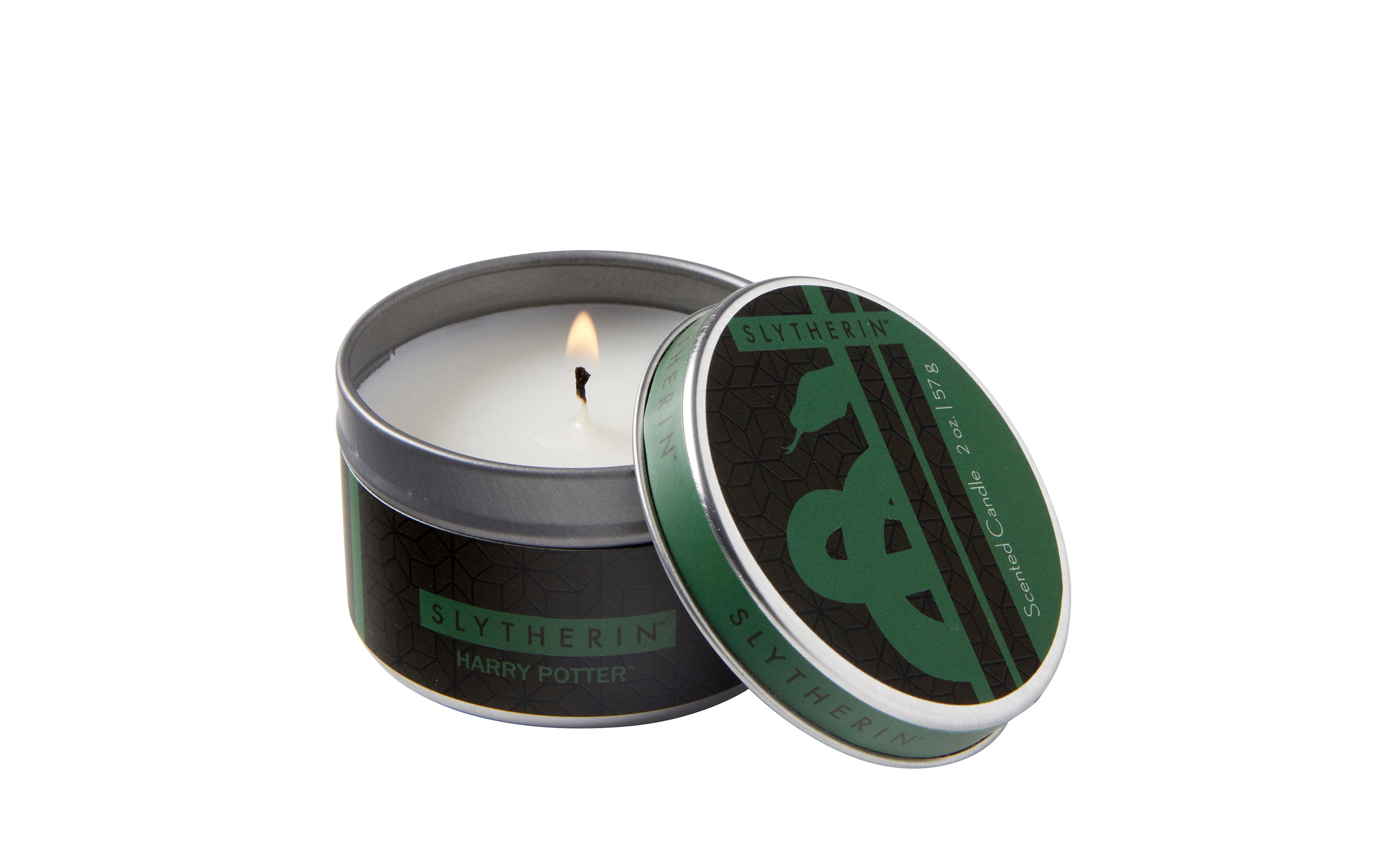 Harry Potter Slytherin Scented Candle - 2 oz Green Apple & Cedarwood Aromatherapy Candle for Home Decor, Gifts & Cozy Reading Nights