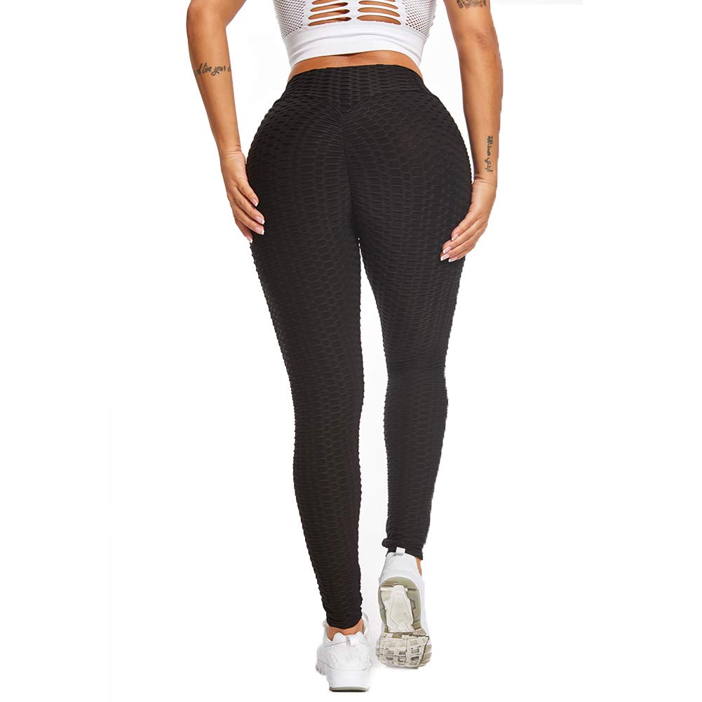 JANSION TikTok Butt Lifting Leggings for Women - High Waist Scrunch Booty Yoga Pants - Gym Workout, Running & Casual Wear