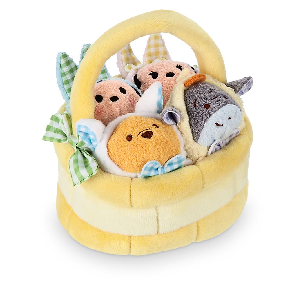 Disney Tsum Tsum Plush Mini Easter Basket Set - Cute Stuffed Animal Toy Collection for Kids, Easter Gift Basket with Adorable Characters, Perfect for Easter Celebrations, Birthday Parties and Home Decor