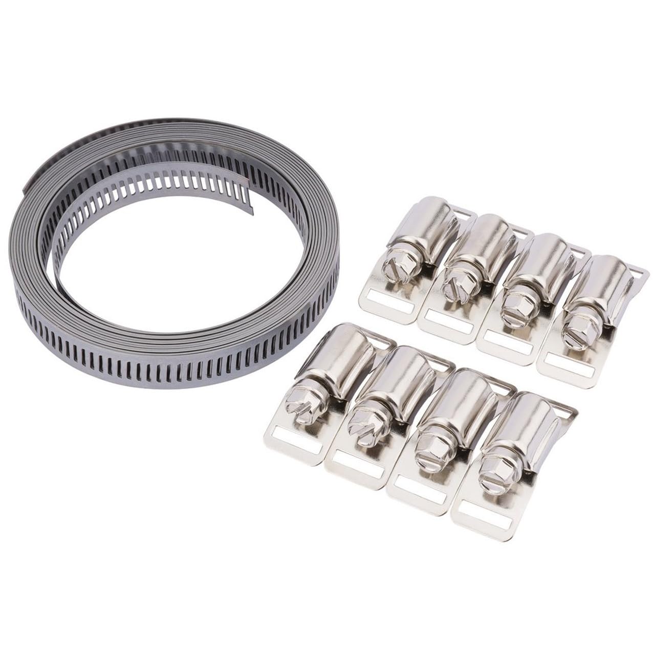 Draper 55592 Wide Hose Clamp Set - 12mm Heavy Duty Stainless Steel Clamps (Blue) for Automotive, Plumbing & Marine Applications