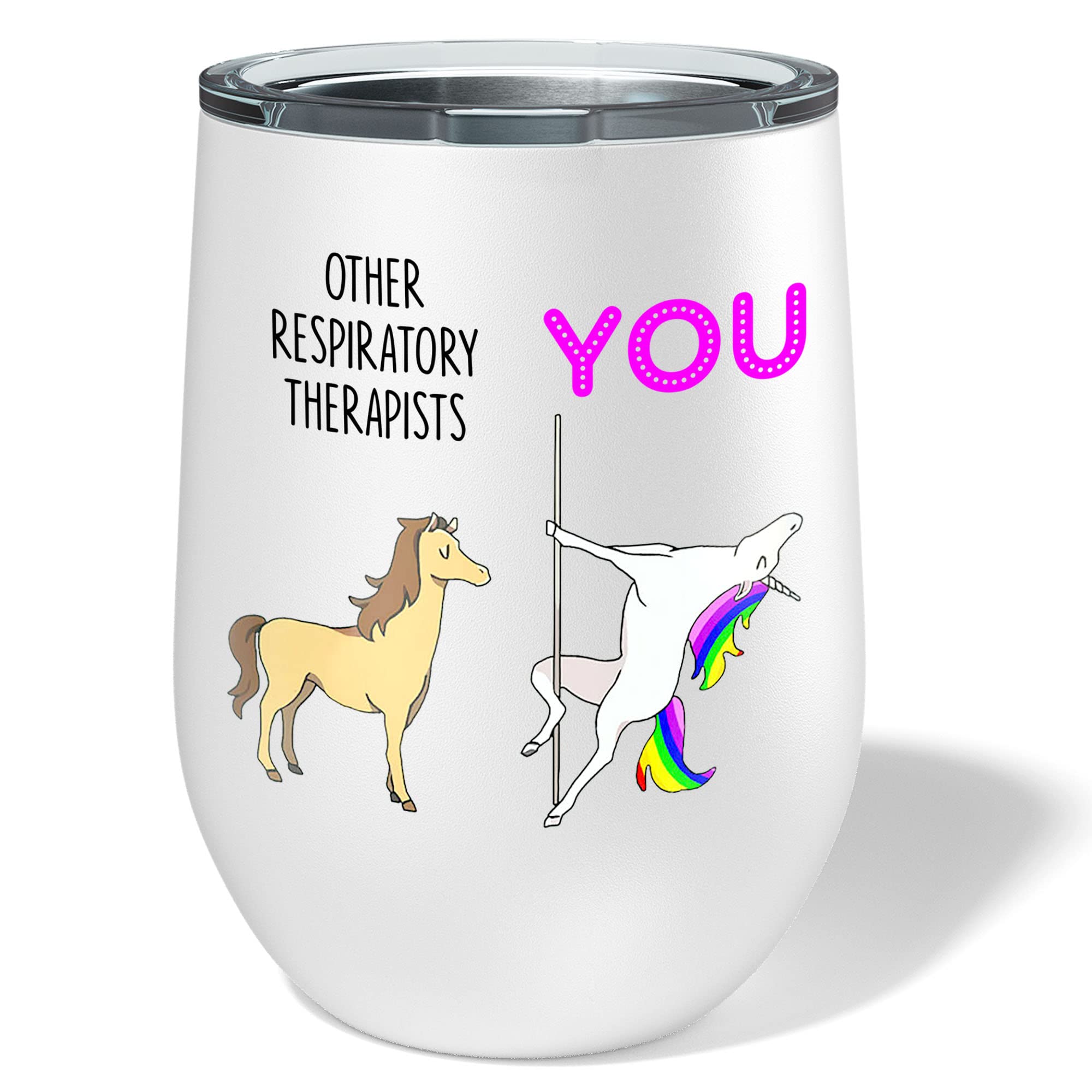 12oz RT Graduation Gift Wine Tumbler - Perfect for Respiratory Therapist Graduates, Travel Wine Glass for Celebrations & Daily Use