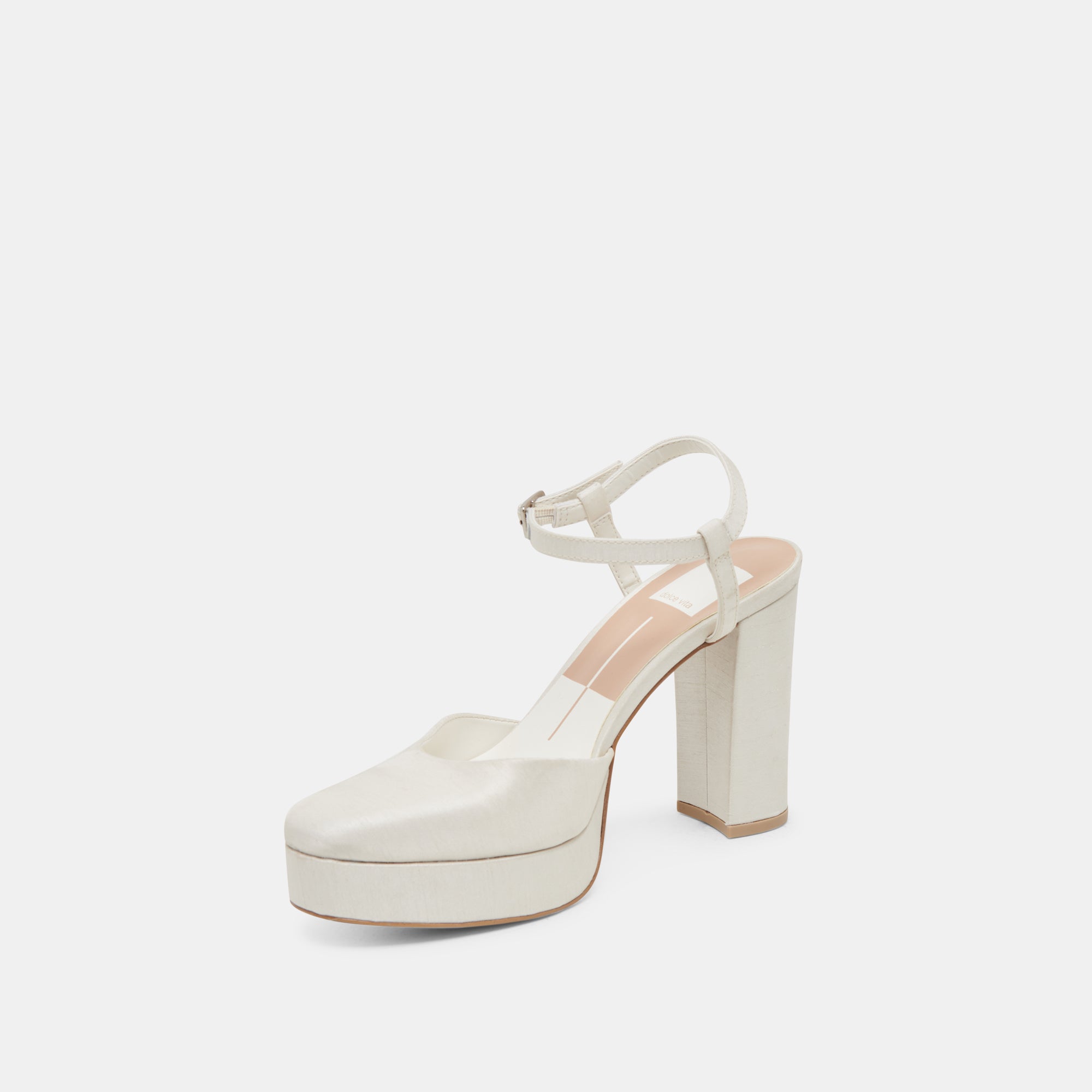 Claud White Satin Heels for Women - Elegant High Heel Pumps for Weddings, Parties & Special Occasions