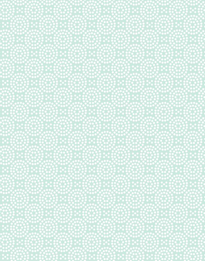 Dot Dot Peel and Stick Wallpaper by Wallshoppe - Mint Green Self-Adhesive Removable Wallpaper for Bedroom, Nursery, or Home Office Decor