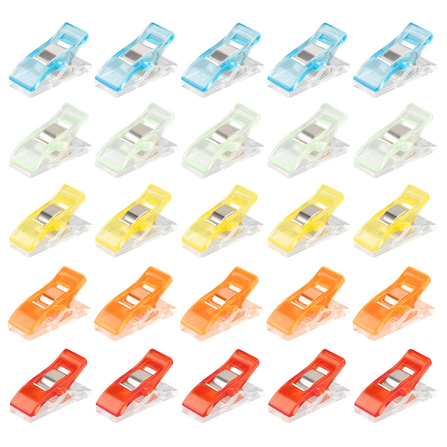 Multipurpose Sewing Clips Set - 60Pcs Craft Clips in 5 Colors for Quilting, Knitting, Scrapbooking & DIY Projects - Perfect as Paper Clips, Clothes Pins & Binding Clips
