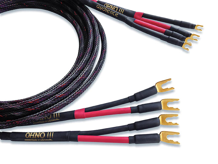 Premium Audience Studio TWO Speaker Cables - High-Quality Audio Cables for Home Theater & Stereo Systems - Perfect for Surround Sound, DJ Equipment, and Professional Audio Setups