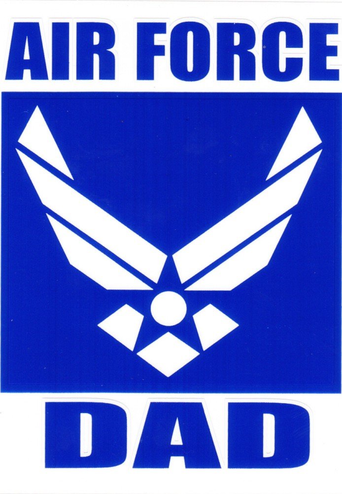 Air Force Dad Decal Sticker - Patriotic Military Car Window Decal for Veterans & Supporters - Perfect for Cars, Laptops, and Gifts