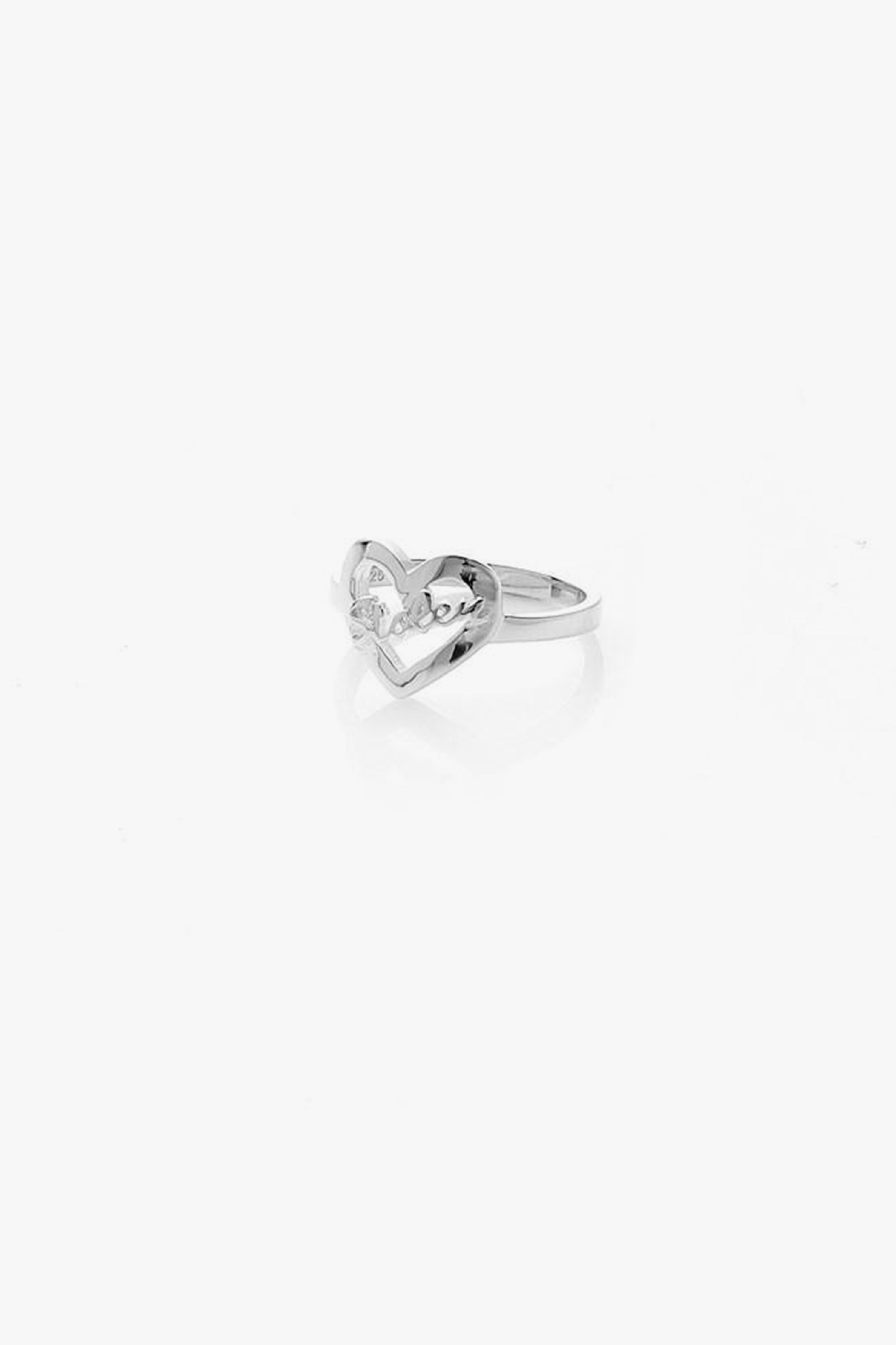 Heart Script Ring - Elegant Love Letter Jewelry for Women - Perfect for Valentine's Day, Anniversary & Romantic Gifts