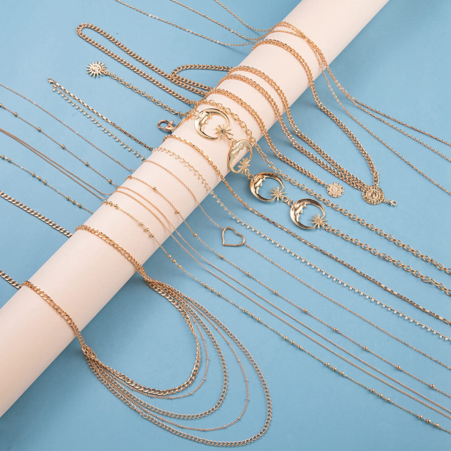 9Pcs Adjustable Waist Belly Chains for Women - Boho Multilayer Body Jewelry for Beach, Bikini, Summer & Festival Wear | Perfect for Vacations, Pool Parties & Music Festivals
