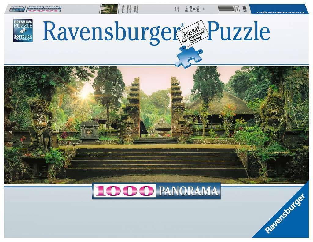 Ravensburger 1000-Piece Panoramic Puzzle - Bali Batukaru Temple Scenic Landscape Puzzle for Adults (70x50cm) | Frameable Puzzle with Glue | Perfect for Relaxation, Home Decor & Gift Giving