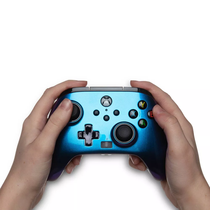 PowerA Wired Controller for Xbox Series X|S - Blue Nebula - Ergonomic Design with 3.5mm Audio Jack - Perfect for Gaming, Streaming & Competitive Play