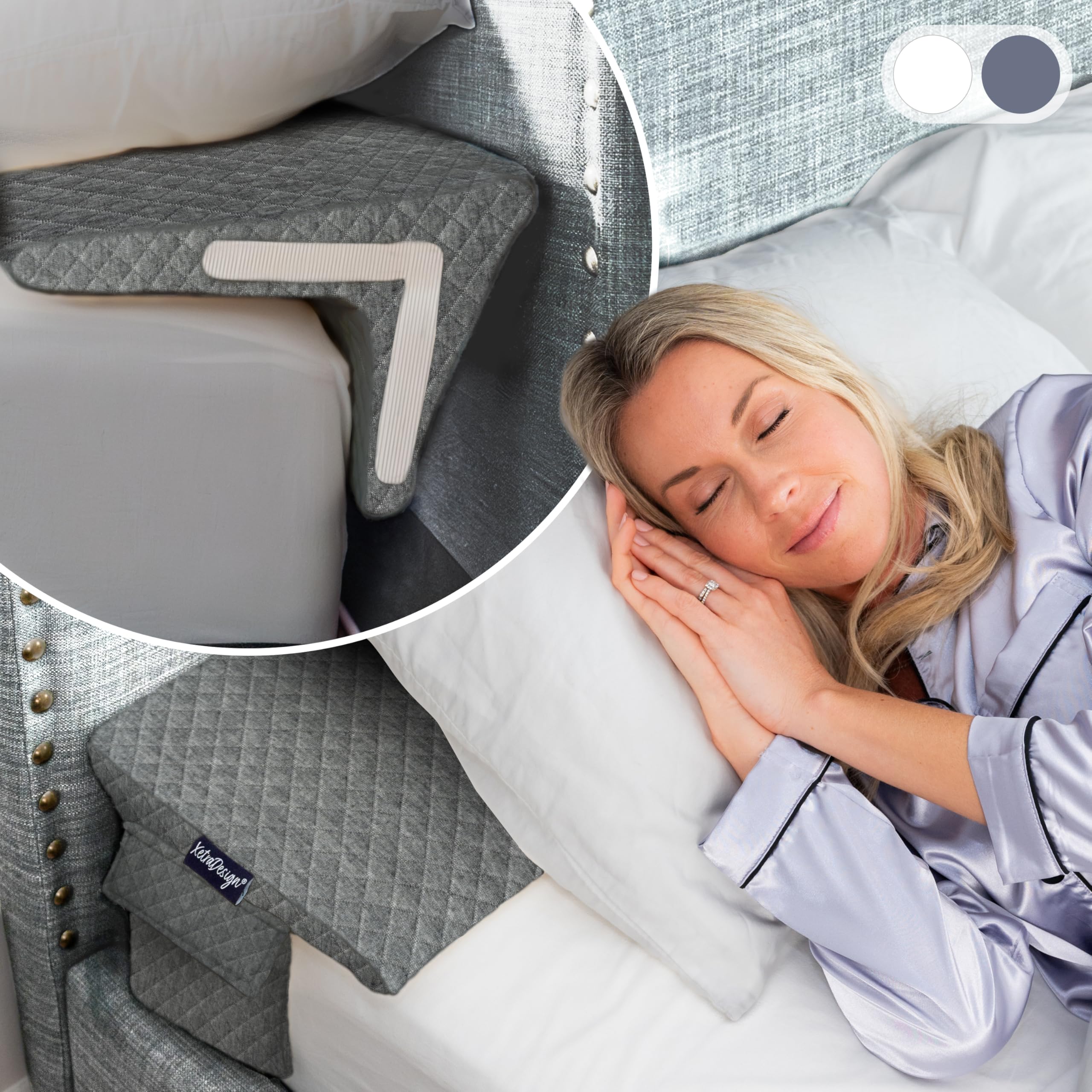 Bed Wedge Pillow for Headboard Gap - 7