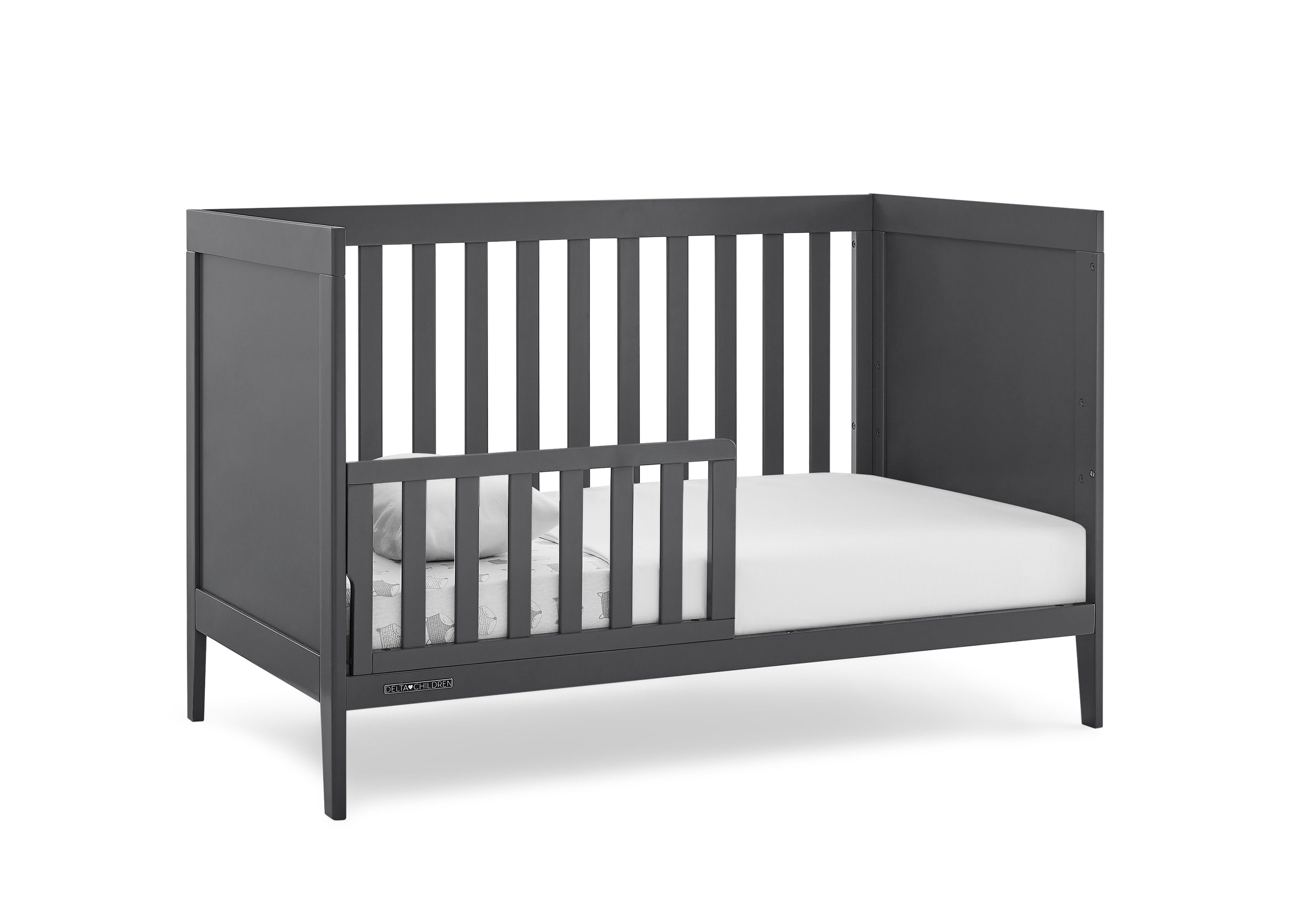 Hayes 4-in-1 Convertible Baby Crib - White Nursery Furniture for Newborn to Toddler Bed | Perfect for Modern Nursery, Bedroom & Daycare Centers