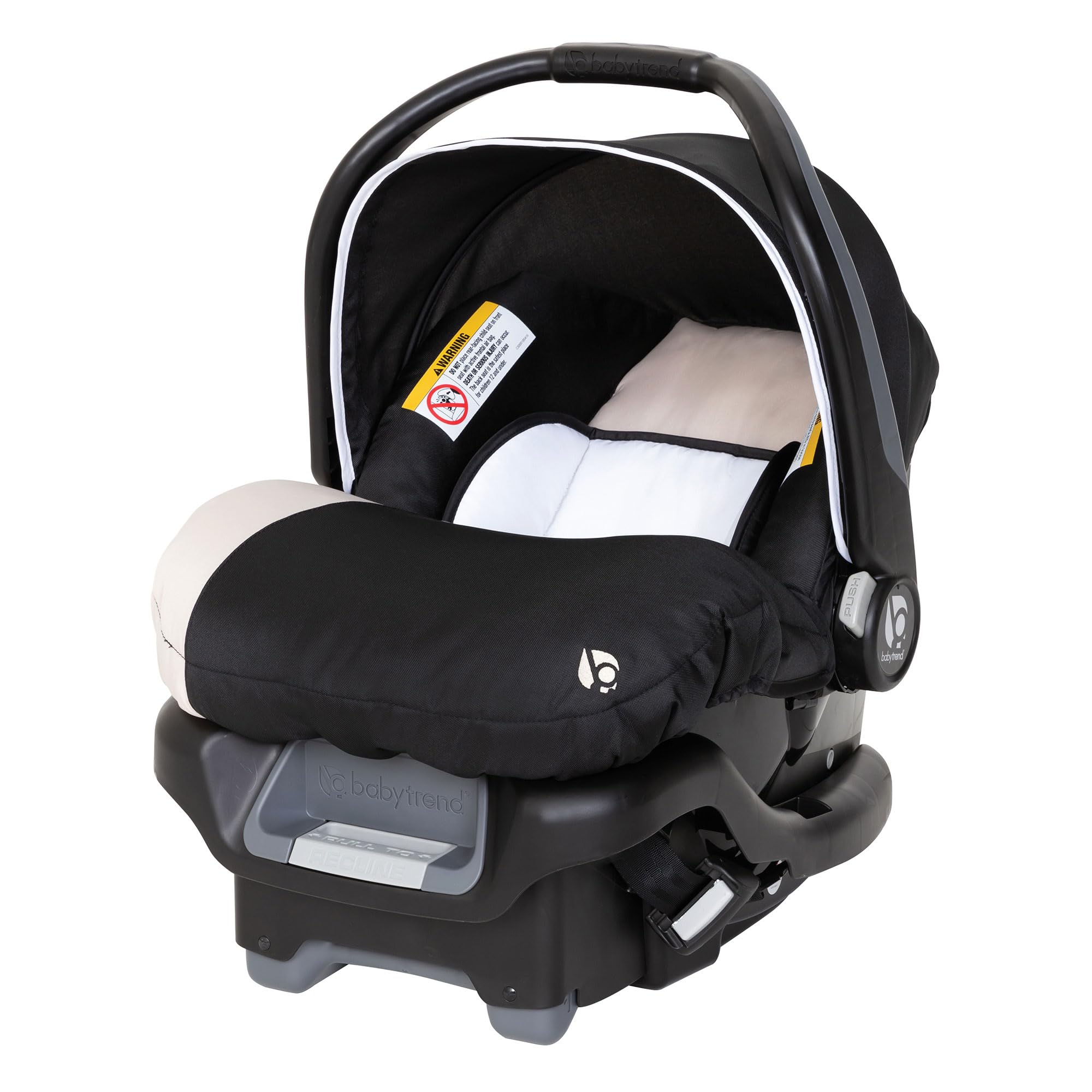 Baby Trend Ally Newborn Infant Car Seat Carrier Travel System - 5-Point Harness & Cozy Cover for Babies Up to 35 lbs (Modern Khaki) | Safe & Comfortable for Car Rides, Air Travel & Daily Use