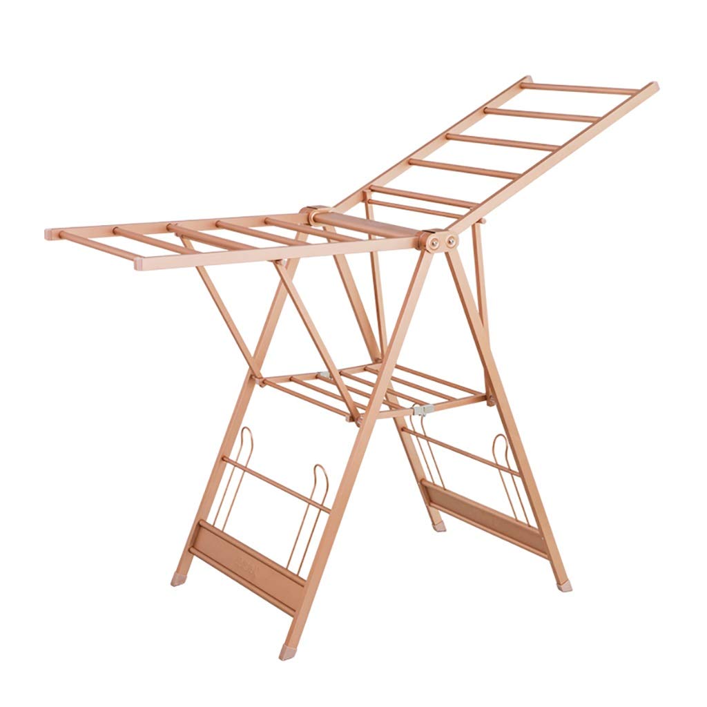 Colture Foldable Clothes Drying Rack for Indoor & Outdoor Use - Rustproof, Space Saving Laundry Hanger with Champagne Finish | Perfect for Apartments, Camping & Small Spaces