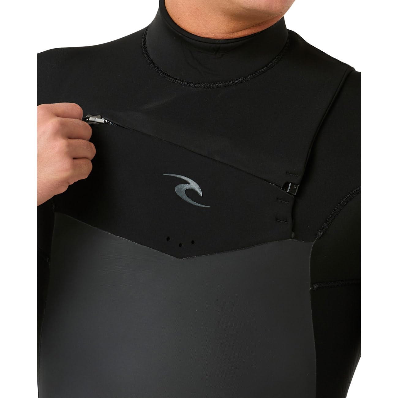 Rip Curl 2025 Men's Dawn Patrol 3/2mm Chest Zip Wetsuit - 158MFS Black | Surfing, Diving & Water Sports Gear for Cold Water Protection