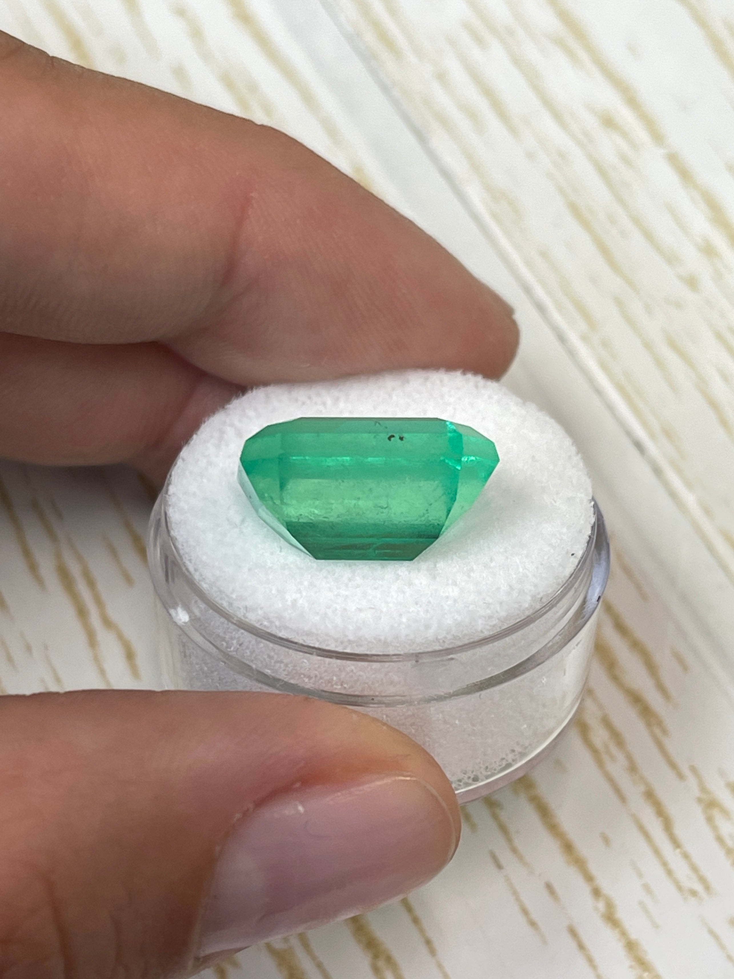 12.11 Carat GIA Certified Natural Colombian Emerald - Loose Gemstone for Jewelry Making, Emerald Cut 16x12mm, Engagement Ring & Luxury Gift