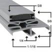 G165 25 3/4 x 60 3/4 Inch OD Grey Magnetic Snap-In Door Gasket Seal - Replacement Part #301072 - Perfect for Refrigerator, Freezer & Appliance Door Seals