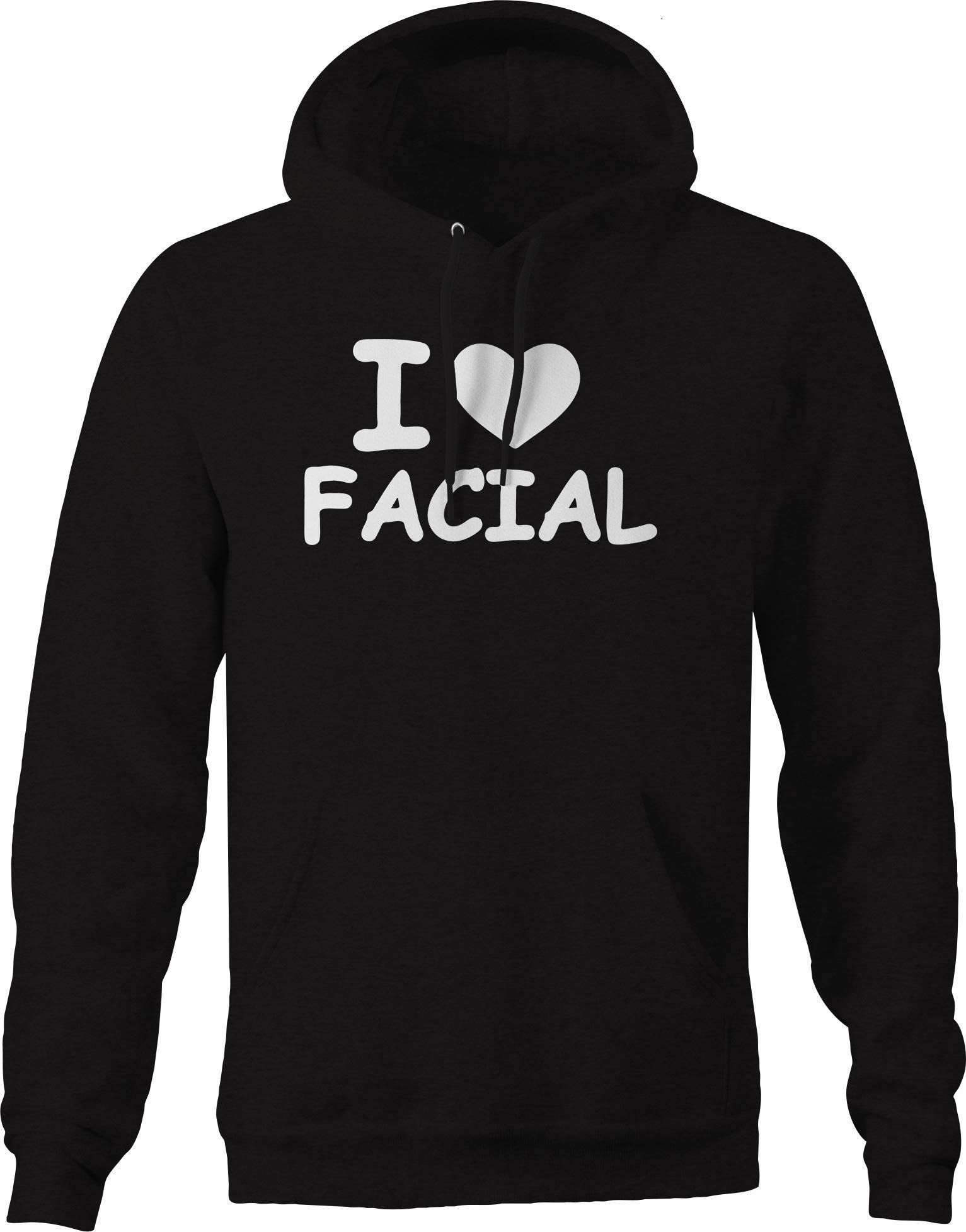 Funny 'I Love Facial Skin Care' Joke Hoodie for Men - Black | Cool Casual Wear for Gym, Outdoors & Daily Use