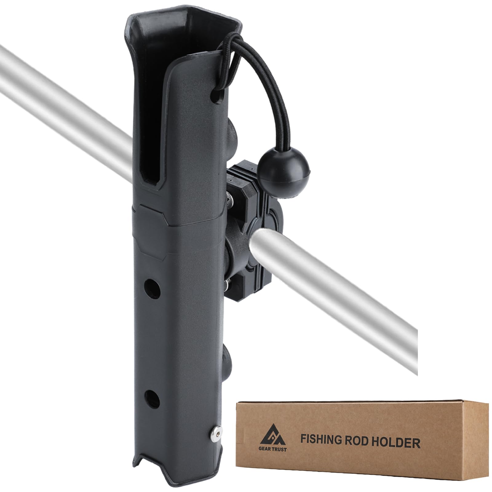 Rotatable Fishing Rod Holder for Bike - Adjustable Pole Mount Clamp for Beach, Car, ATV, Boat & Cart - Perfect for Fishing Trips & Outdoor Adventures
