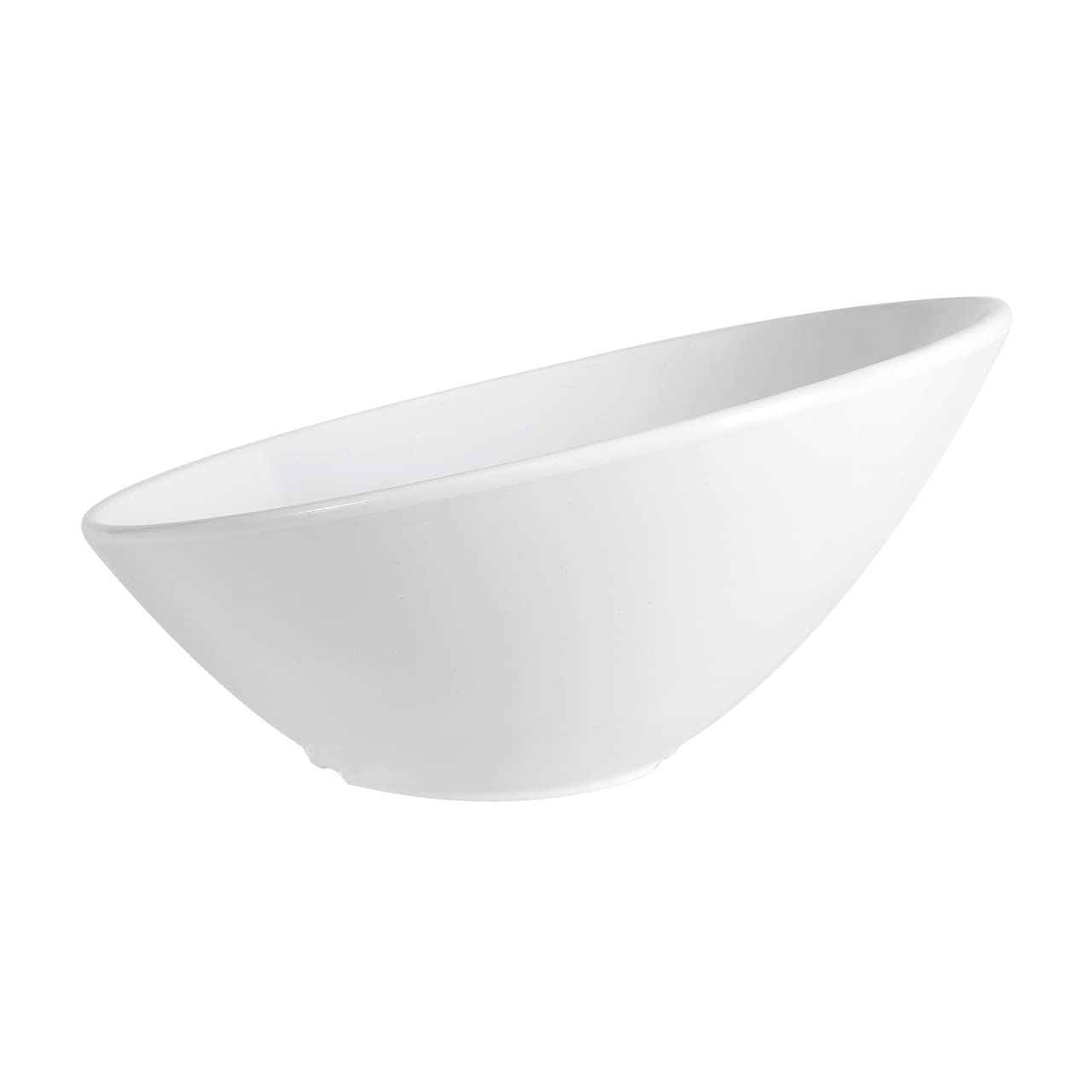 G.E.T. B-786-W White Angled Cascading Serving Bowl - 12 Ounce (6.5 Inch) - Perfect for Salads, Snacks, Pasta, Appetizers & Party Food Display - Elegant Tableware for Dining, Entertaining & Home Decor
