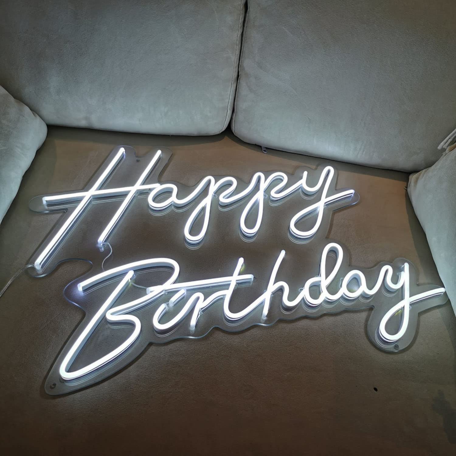 Custom Happy Birthday Neon Sign - 23.6