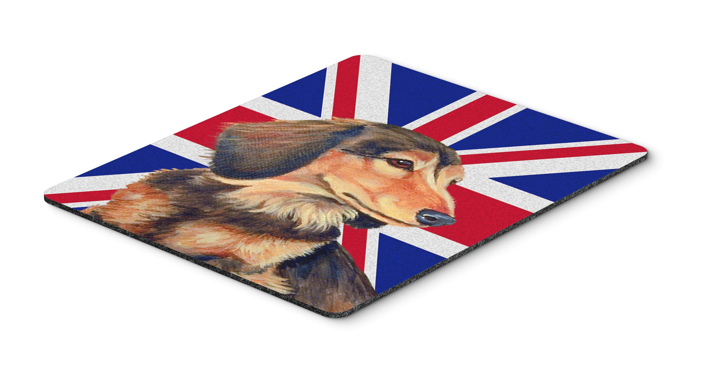 Dachshund with English Union Jack British Flag Mouse Pad - Large Washable Non-Slip Desk Mat for Home Office, Gaming & Computer Work | Perfect for Laptop Users & UK Decor Enthusiasts