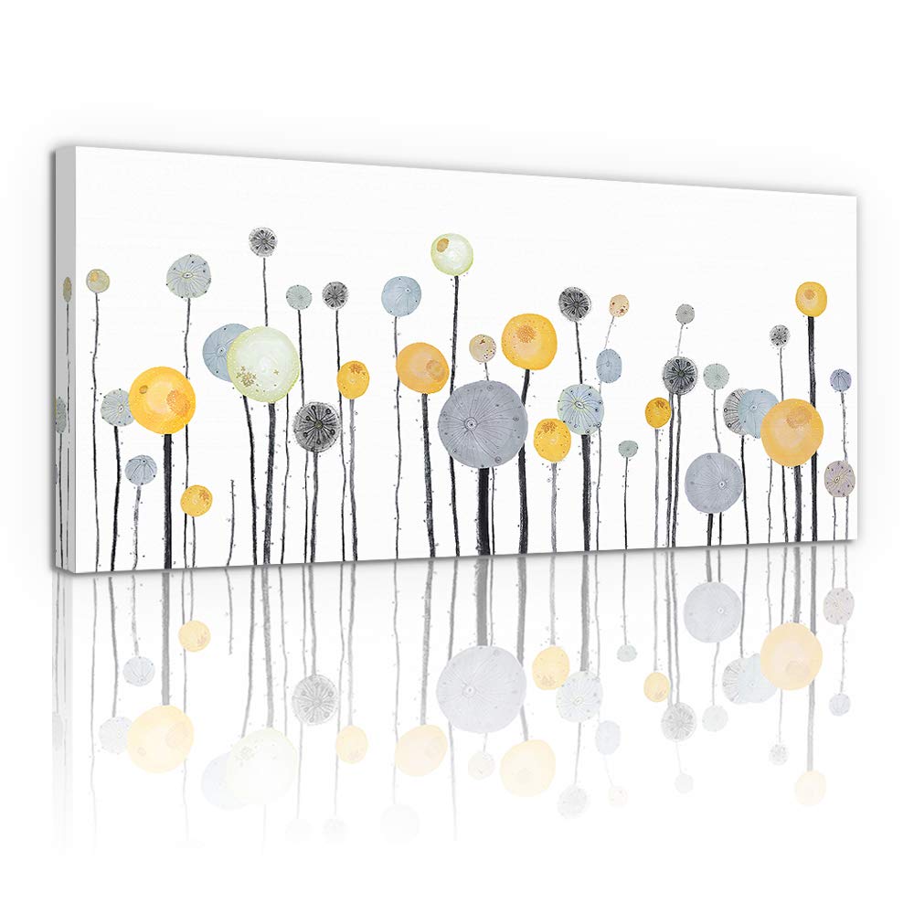 Abstract Watercolor Floral Canvas Wall Art - Large Framed Painting for Living Room, Bedroom, Bathroom, Office & Kitchen Decor - Modern Home Wall Decorations & Prints - Perfect for Housewarming Gifts & Interior Design