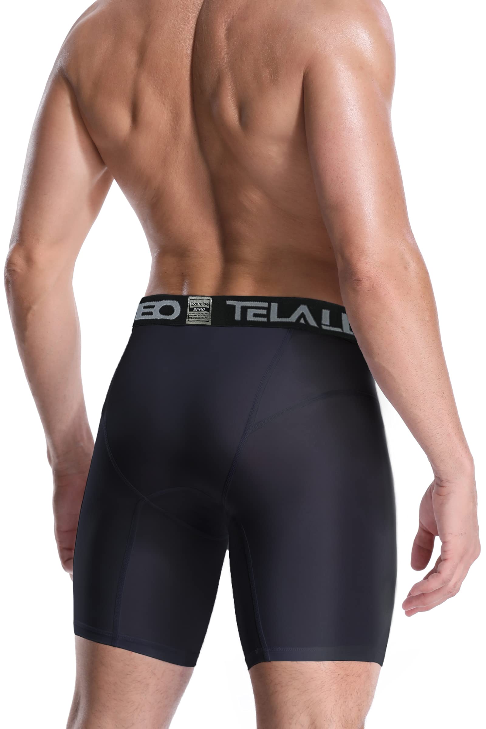 TELALEO 5/6 Pack Men's Compression Shorts - Breathable Spandex Workout Shorts for Running, Training & Sports - Performance Baselayer Underwear for Gym, Cycling & Active Lifestyle