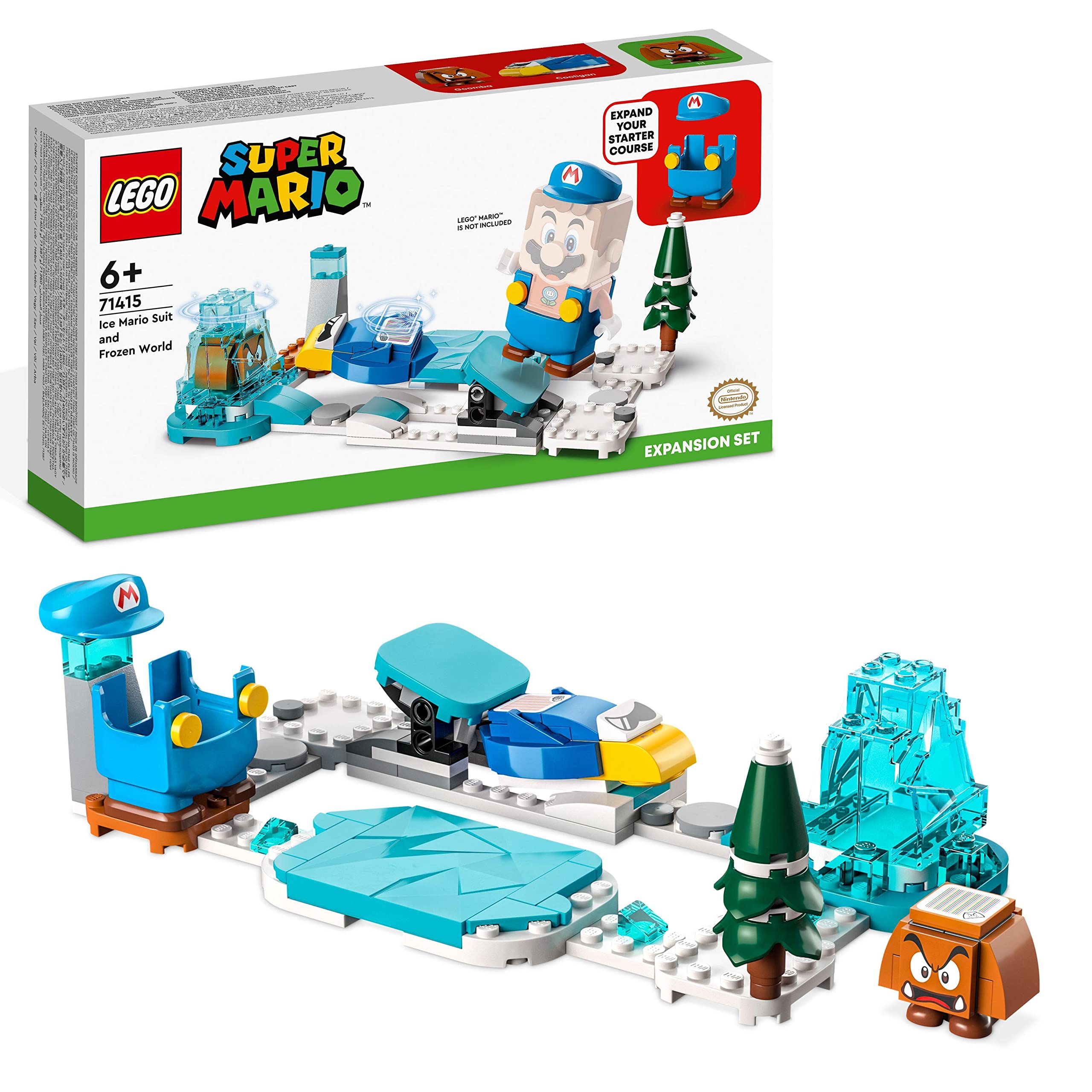LEGO 71415 Super Mario Expansion Set: Ice Mario Suit & Frozen World Building Toy with Goomba & Interactive Figure Costume - Perfect Gift for Kids | Creative Play & Collectible for Mario Fans