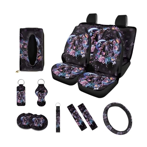 Rose Floral Horse Purple