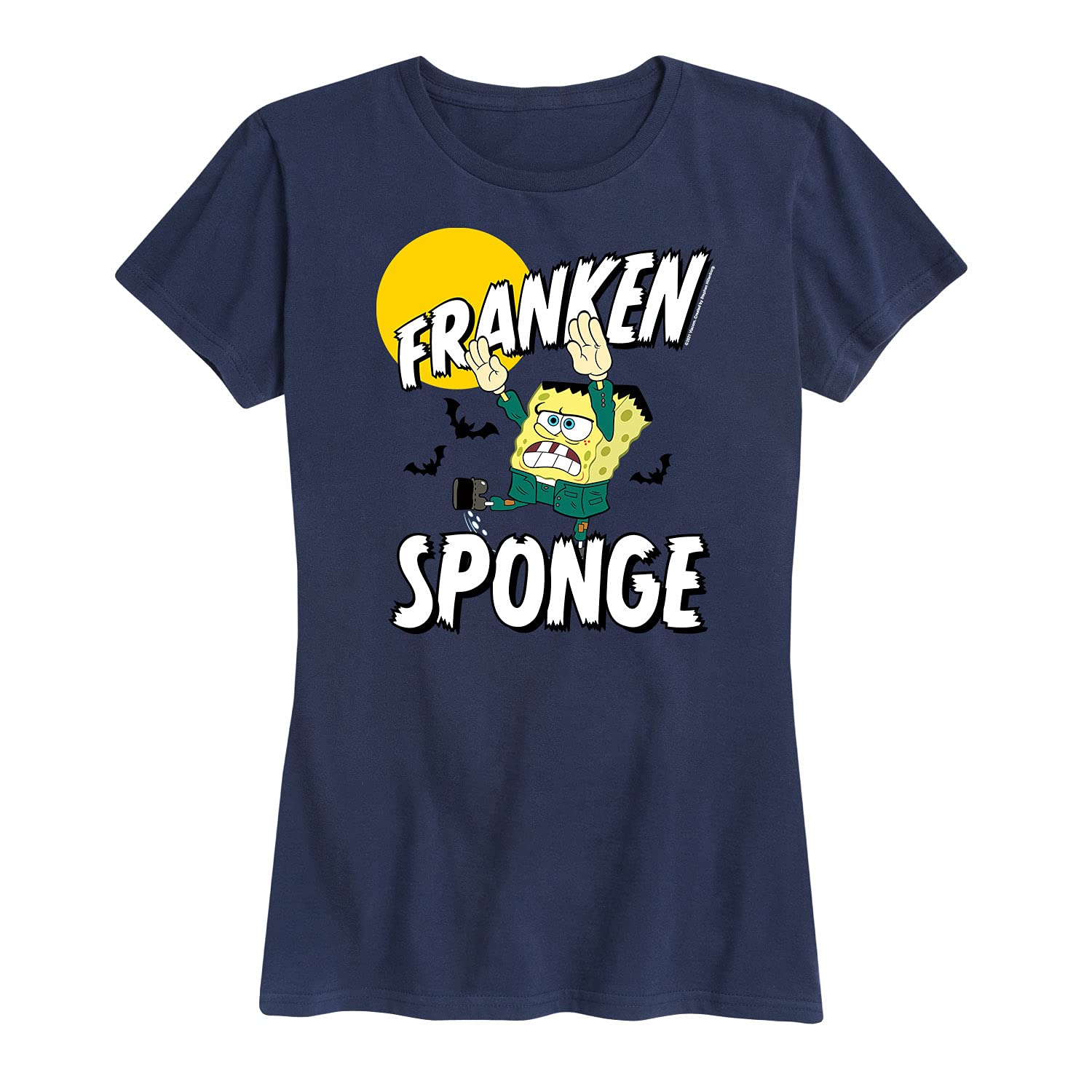 Spongebob Squarepants Franken Sponge Women's Short Sleeve Graphic T-Shirt - Funny Cartoon Tee for Casual Wear, Cosplay & Gifts