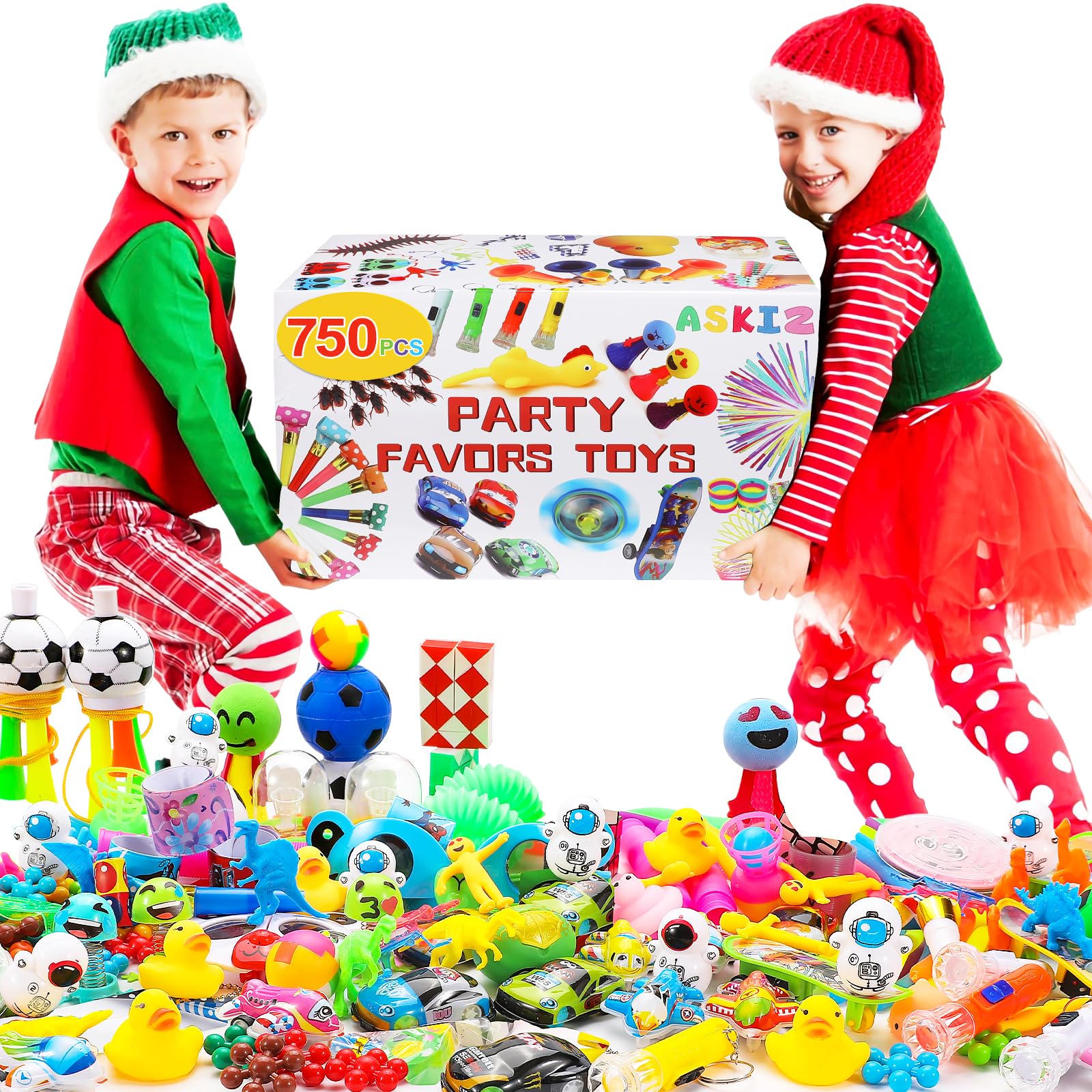 750 PCS Bulk Party Favors Toys Assortment for Kids - Sensory Fidget Toy Pack for Birthday Parties, Classroom Prizes & Carnival Games | Stress Relief Toys for Boys & Girls | Perfect for Goodie Bags, Treasure Boxes & ADHD Sensory Play
