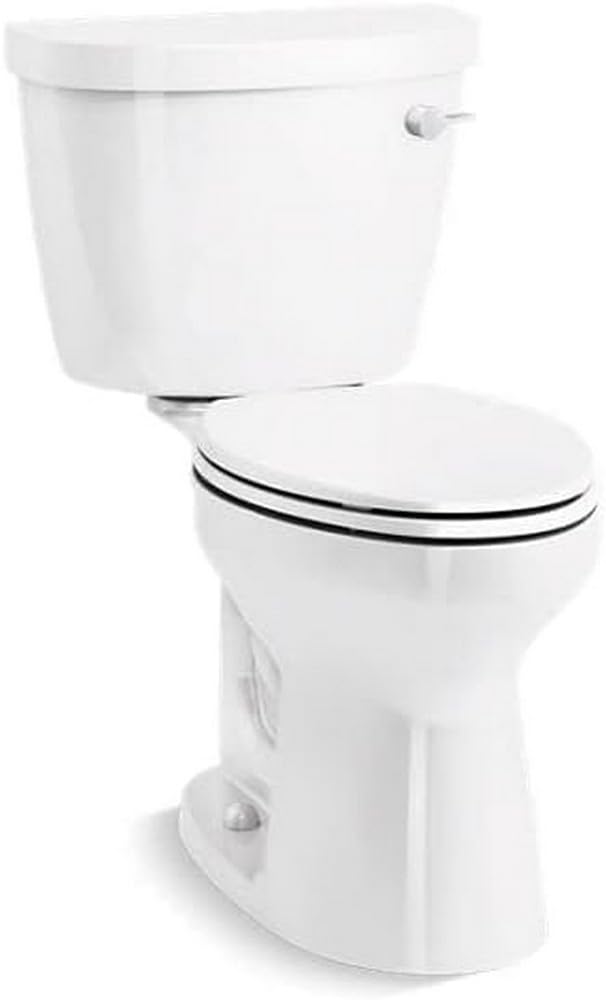 KOHLER Cimarron Comfort Height Two-Piece Elongated Toilet - 1.28 GPF Water Efficient, ADA Compliant Chair Height - Perfect for Modern Bathrooms & Small Spaces