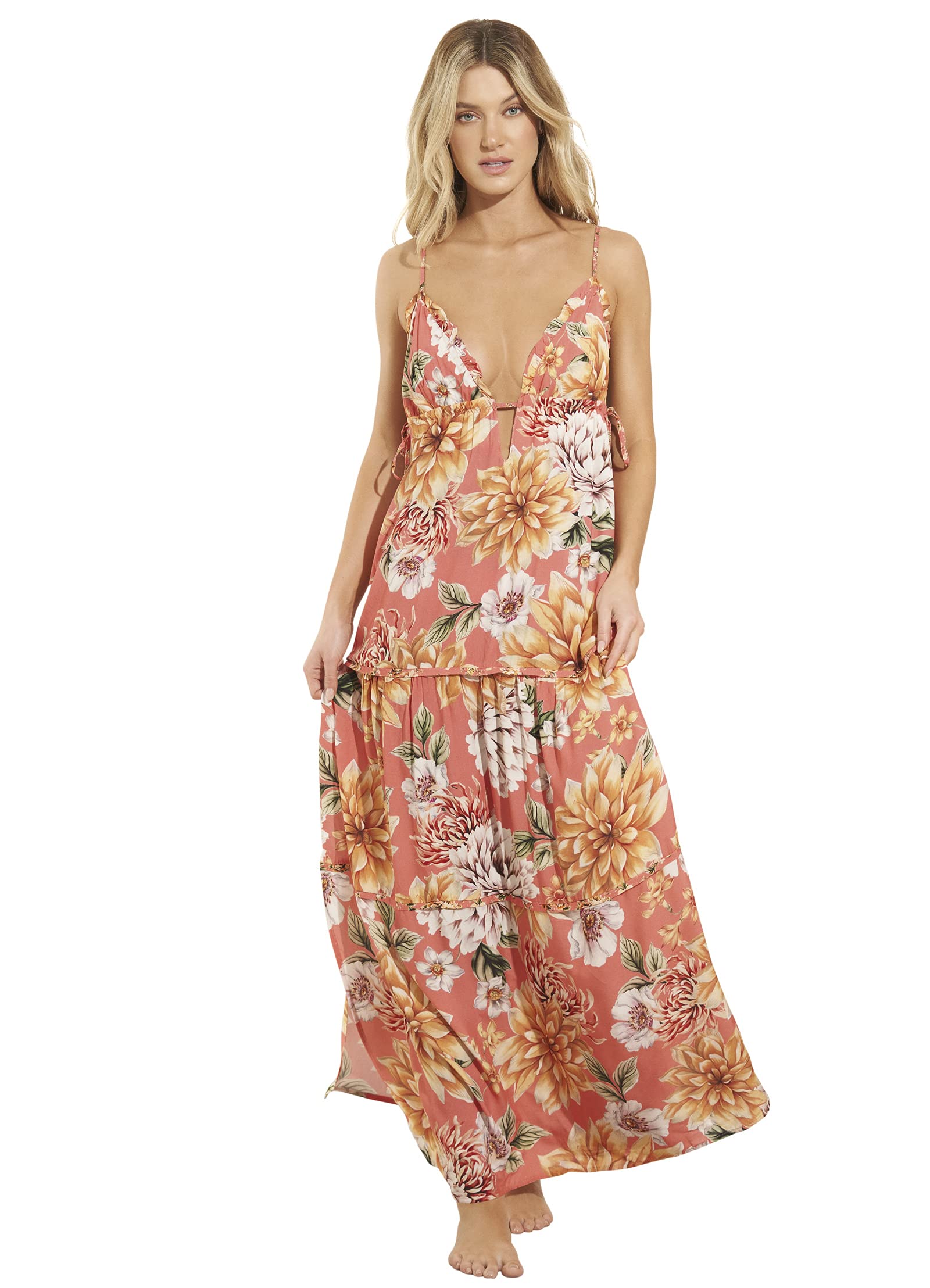 Maaji Women's Long Sleeve Maxi Dress - Flowy Boho Summer Beach Dress for Vacation, Party & Casual Wear
