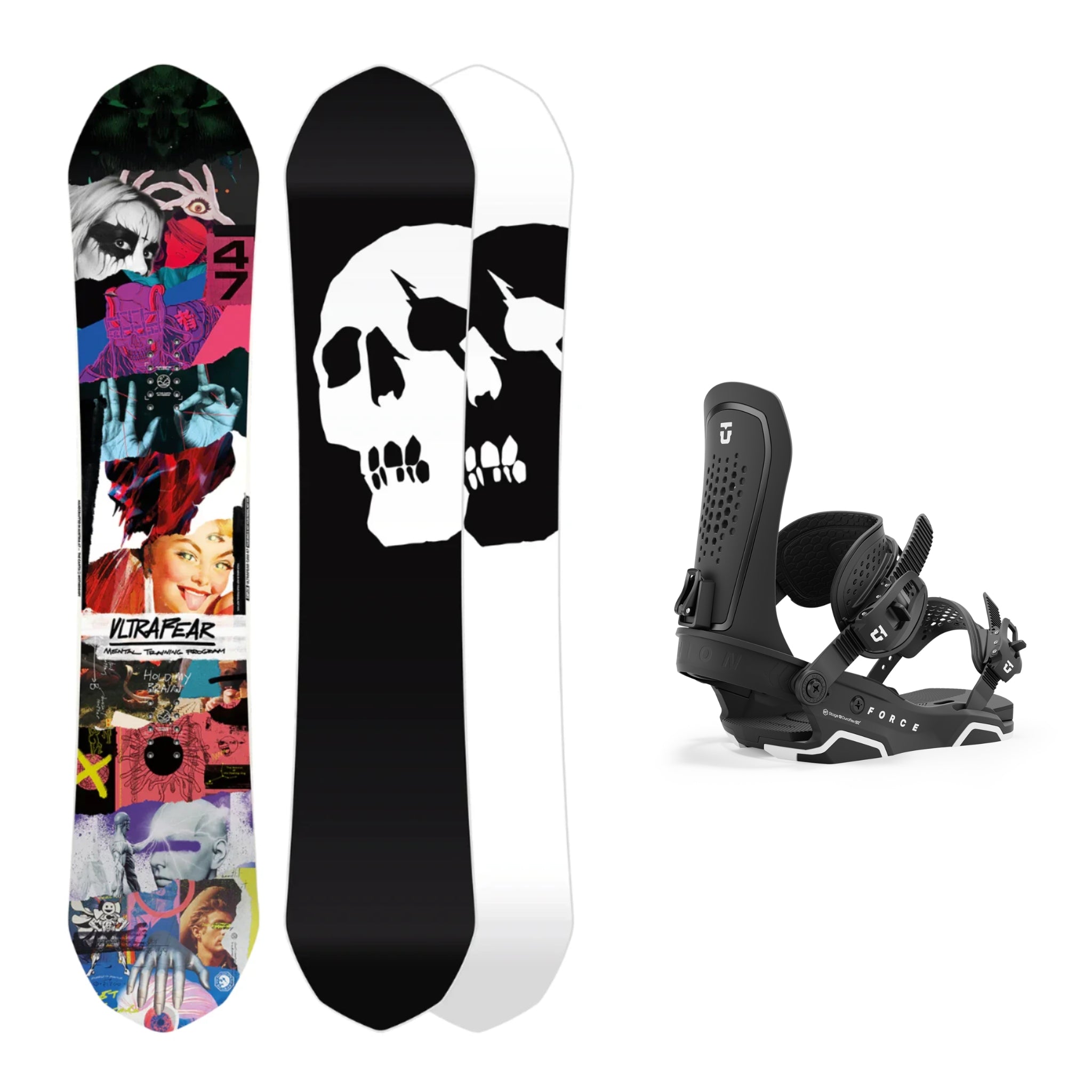 CAPiTA Ultrafear Snowboard with Union Force Bindings 2025 - All-Mountain Freestyle Snowboard for Men & Women | Perfect for Park, Powder & Backcountry Riding