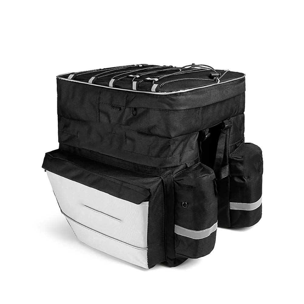 45L Waterproof Bike Rack Bag - Rear Bicycle Trunk Seat Duffel Bag for Mountain, Road & Folding Bikes | Durable Bilateral Storage with Weatherproof Design | Perfect for Commuting, Touring & Outdoor Adventures