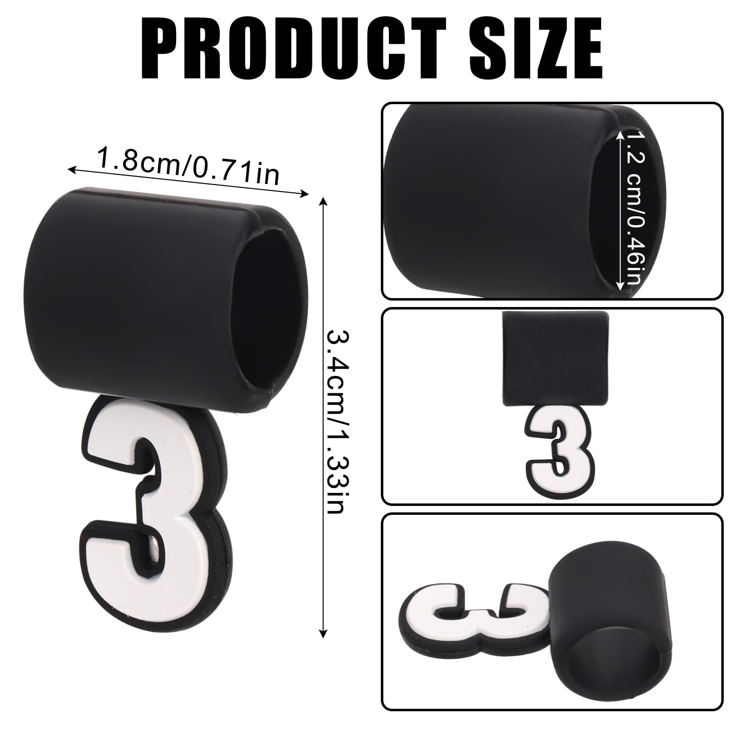 Baseball Number Pendant 0-9 - Silicone Sports Fan Necklace for Men & Women - Perfect for Baseball Games, Team Spirit & Tornado Braided Rope Jewelry